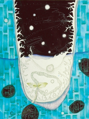 『雪垂り』　2006　紙にアクリル絵具・コンテ・色鉛筆　395×295mm